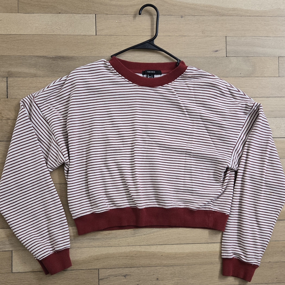 Forever 21 Red and White Striped Top